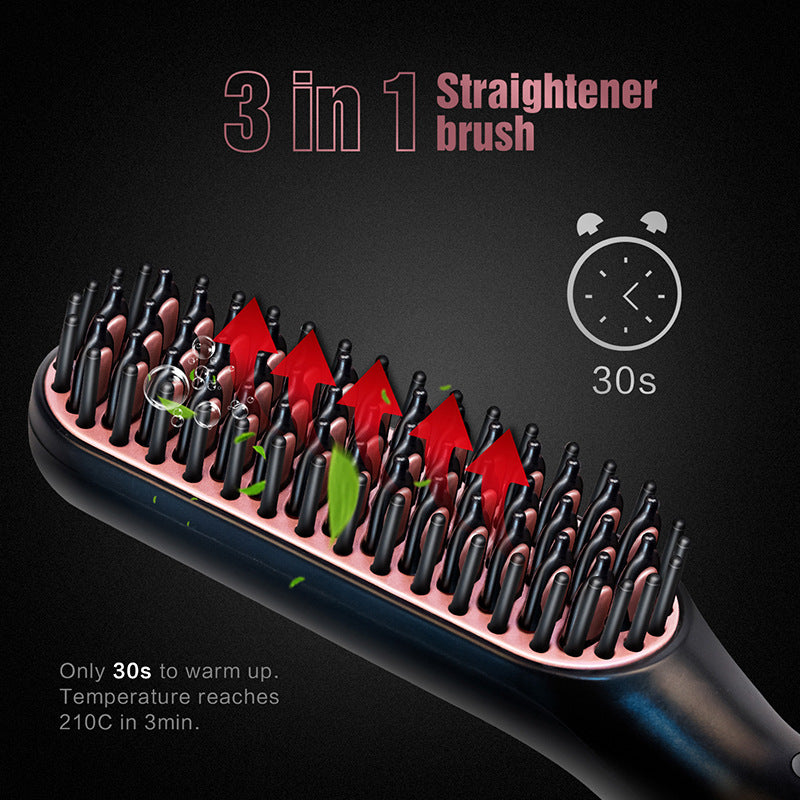 3-in-1 Hair Straightener Brush