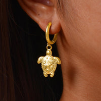 Turtle Drop Earrings
