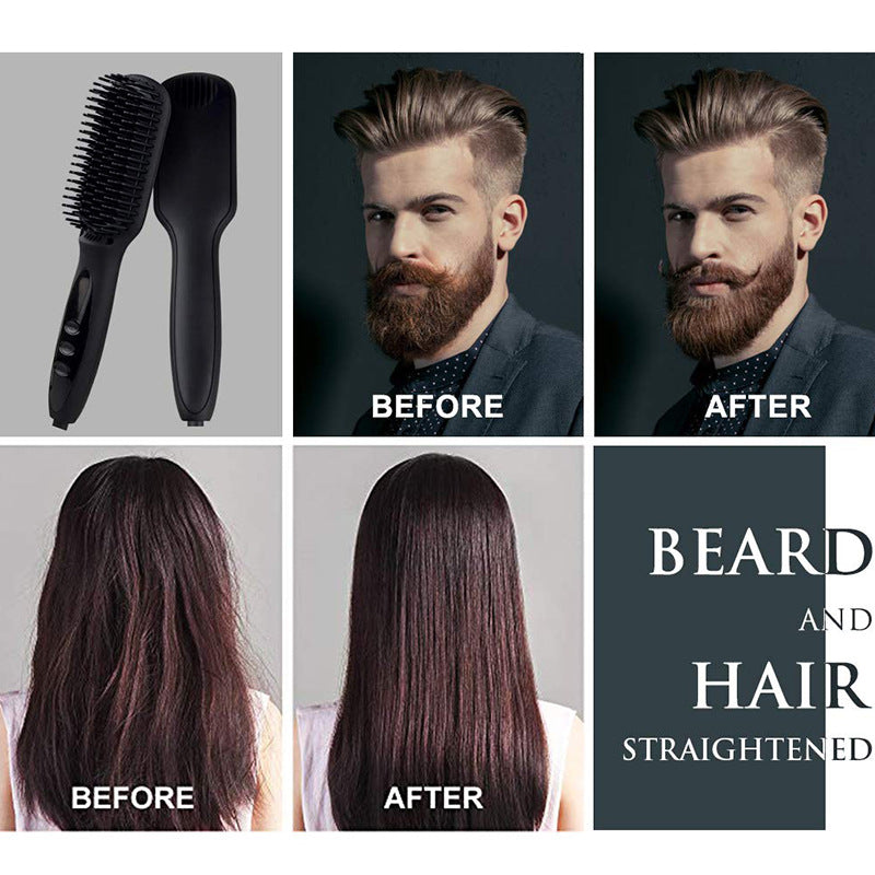 2-in-1 Hair Straightening Brush