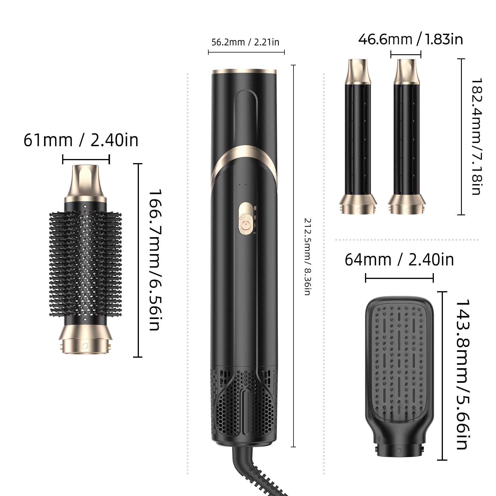 6-in-1 Folding Hot Air Comb