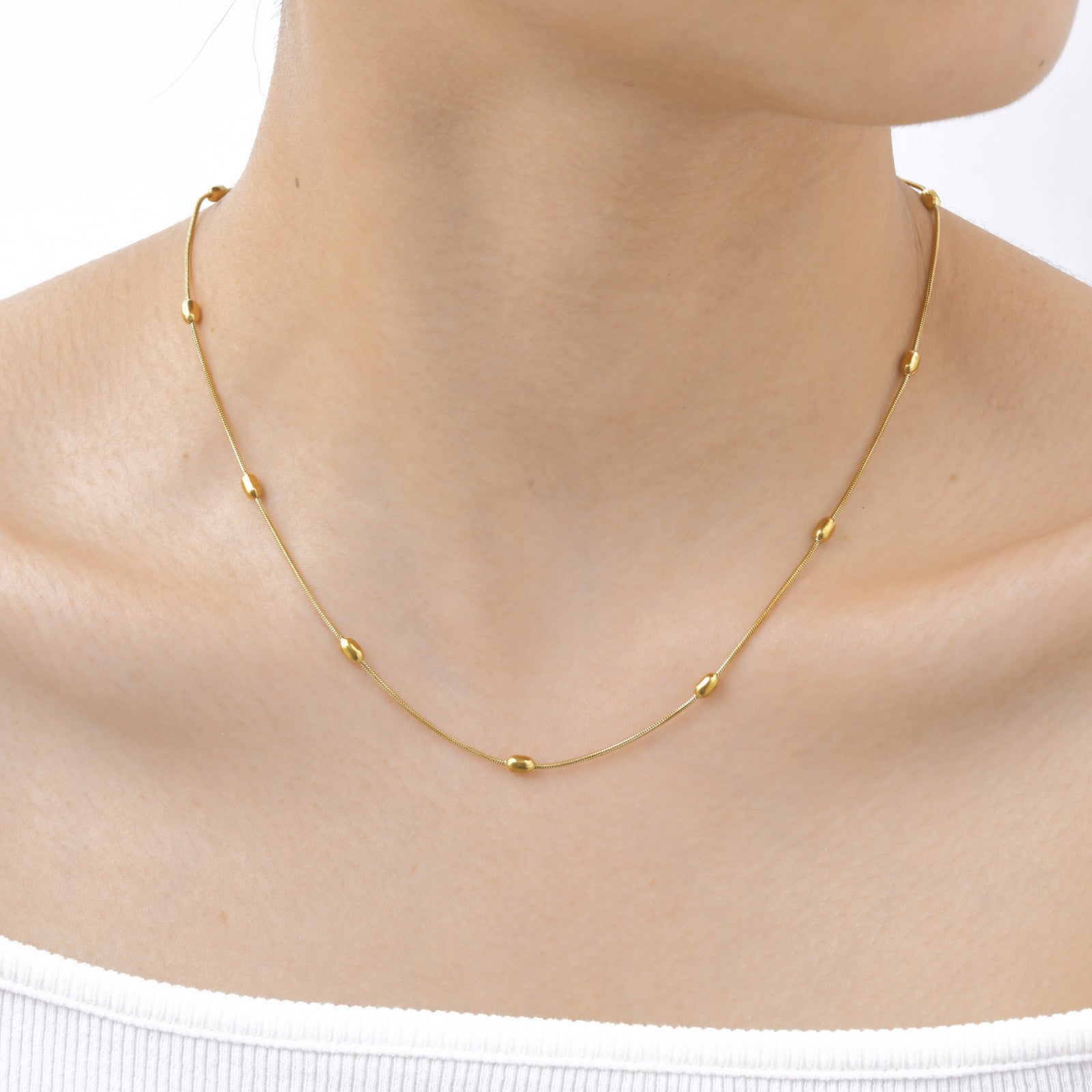Beaded Snake Chain Necklace
