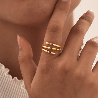 Triple Band Open Ring