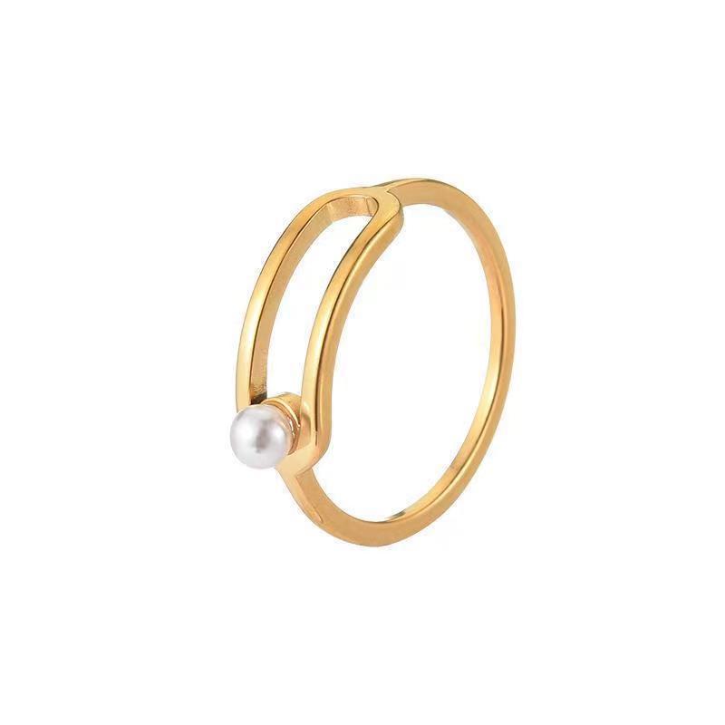 Open Band Pearl Ring