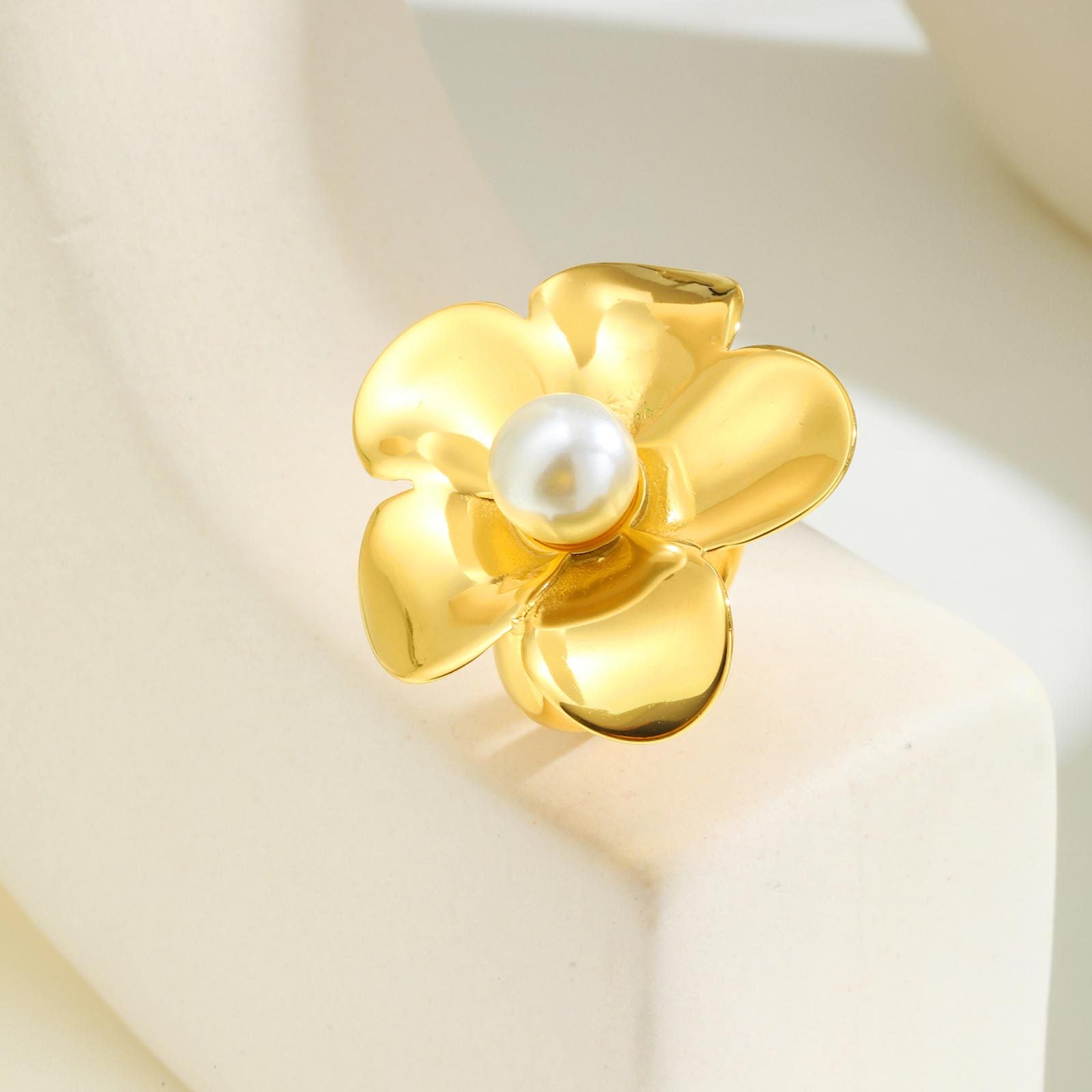 Floral Pearl Statement Ring
