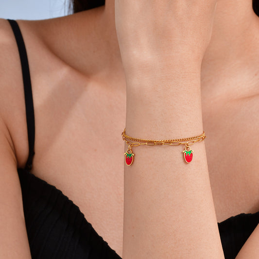 Strawberry Charm Bracelet