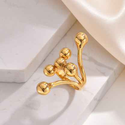 Statement Gold Ball Ring