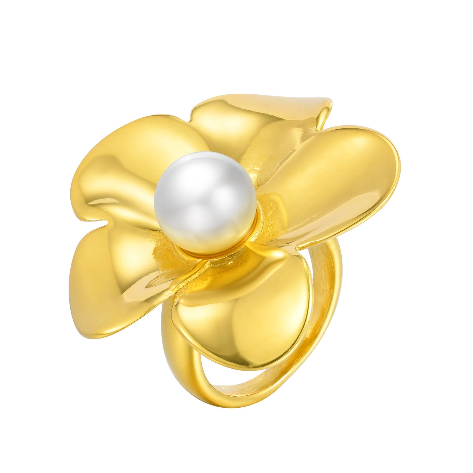 Floral Pearl Statement Ring