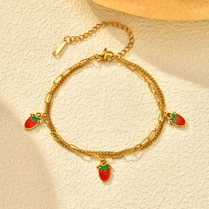 Strawberry Charm Bracelet