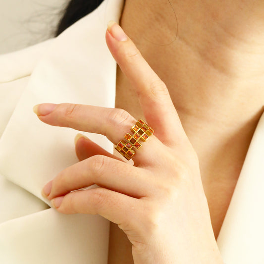 Crystal Mosaic Ring