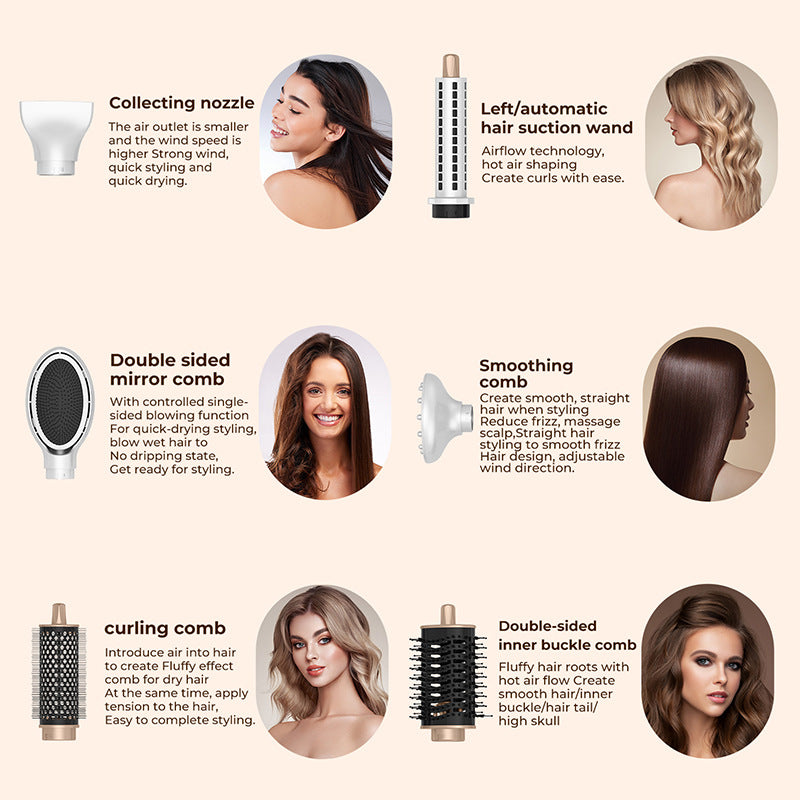 6-in-1 Folding Hot Air Comb & Hair Styler