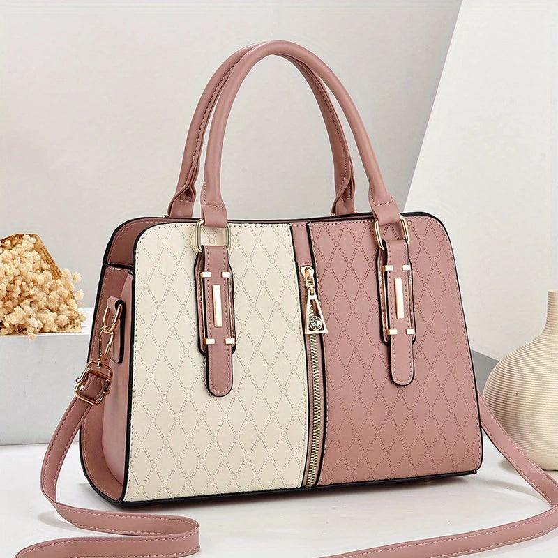 Quinn Women's Box Bag | Premium PU Leather, Quilted Design 1
