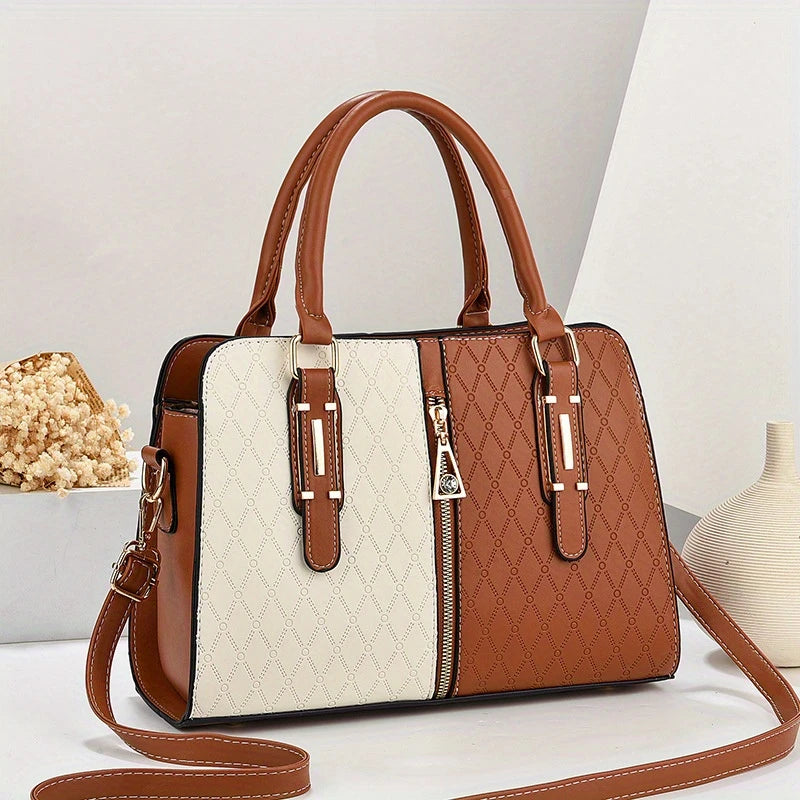 Quinn Women's Box Bag | Premium PU Leather, Quilted Design 3