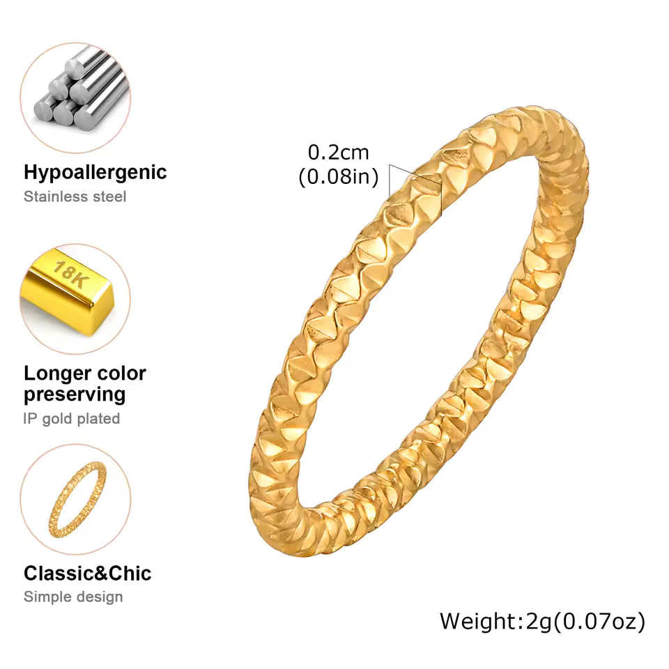 Textured Band Ring