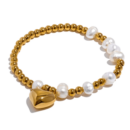 Heart of Pearl Bracelet - Father and Daughter Jewelry