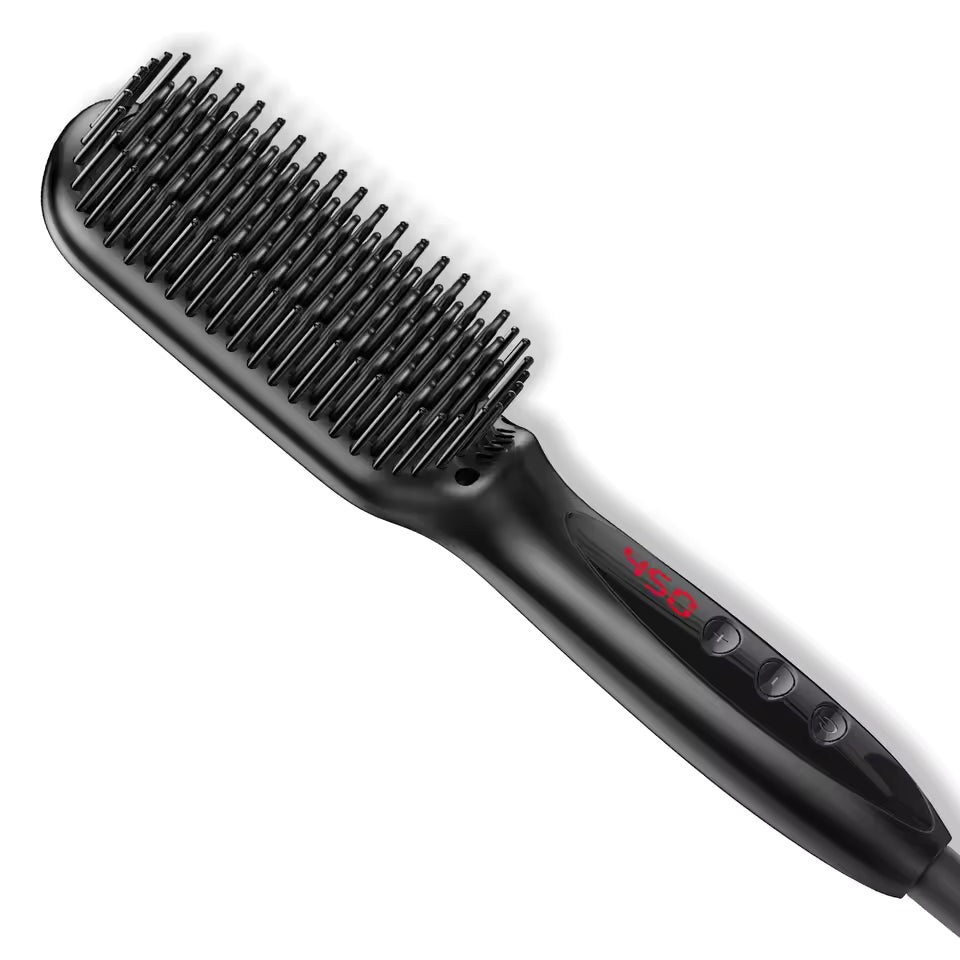 2-in-1 Hair Straightening Brush