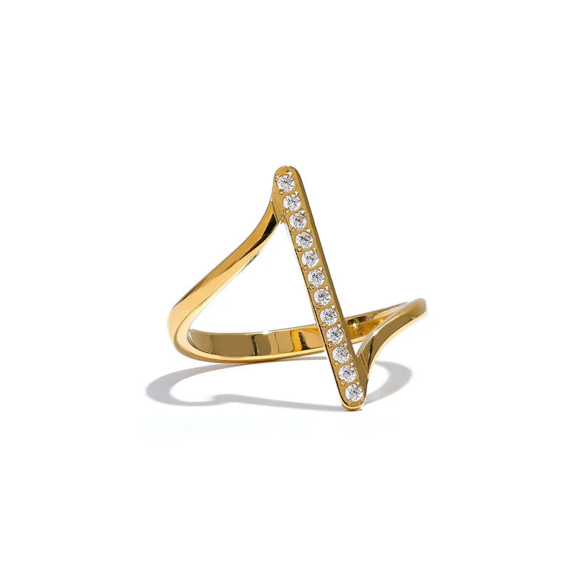 Woman’s gold plated ring. Father and Daughter Jewelry.