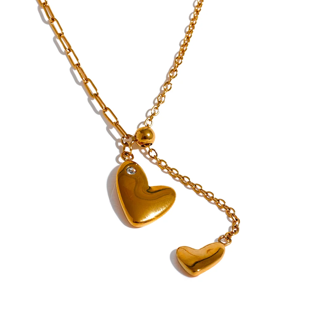 Woman gold plated necklace. Father and Daughter Jewelry.