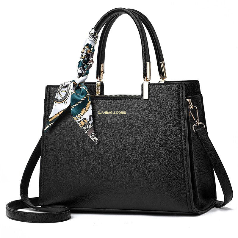 Sienna Women's Black Shoulder Bag | Premium PU Leather, Elegant Design 6
