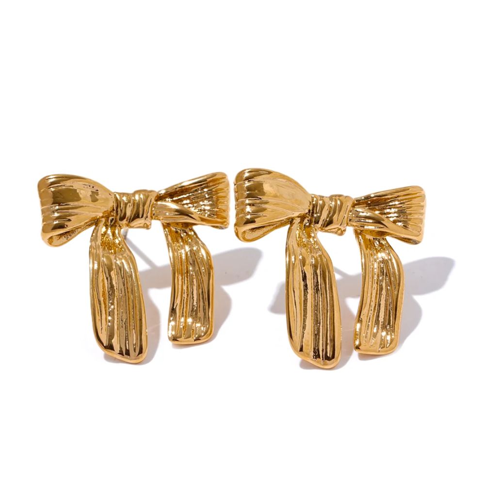 Woman gold plated earrings. Father and Daughter Jewelry.