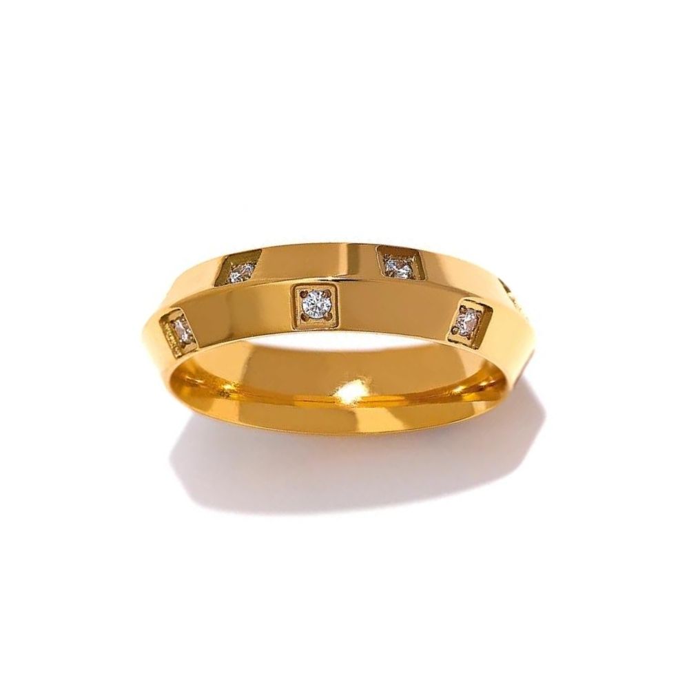 Woman’s gold plated ring. Father and Daughter Jewelry.