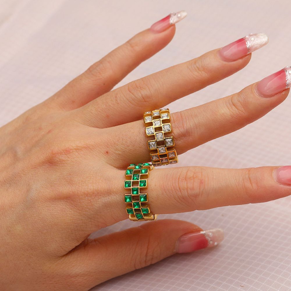 Woman gold plated ring. Father and Daughter Jewelry.