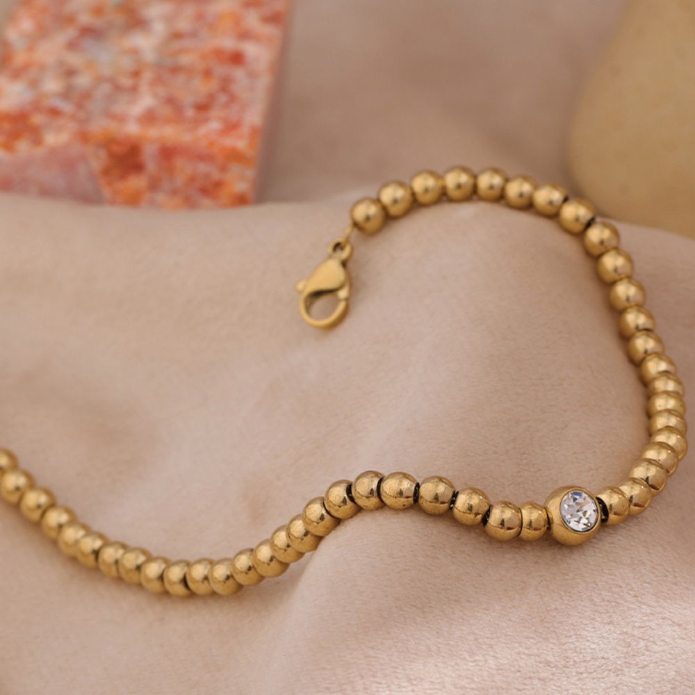 Woman’s gold plated bracelet. Father and Daughter Jewelry.