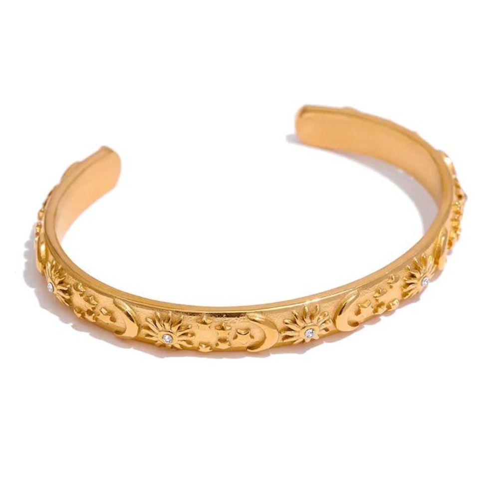 Woman gold plated bracelet. Father and Daughter Jewelry.