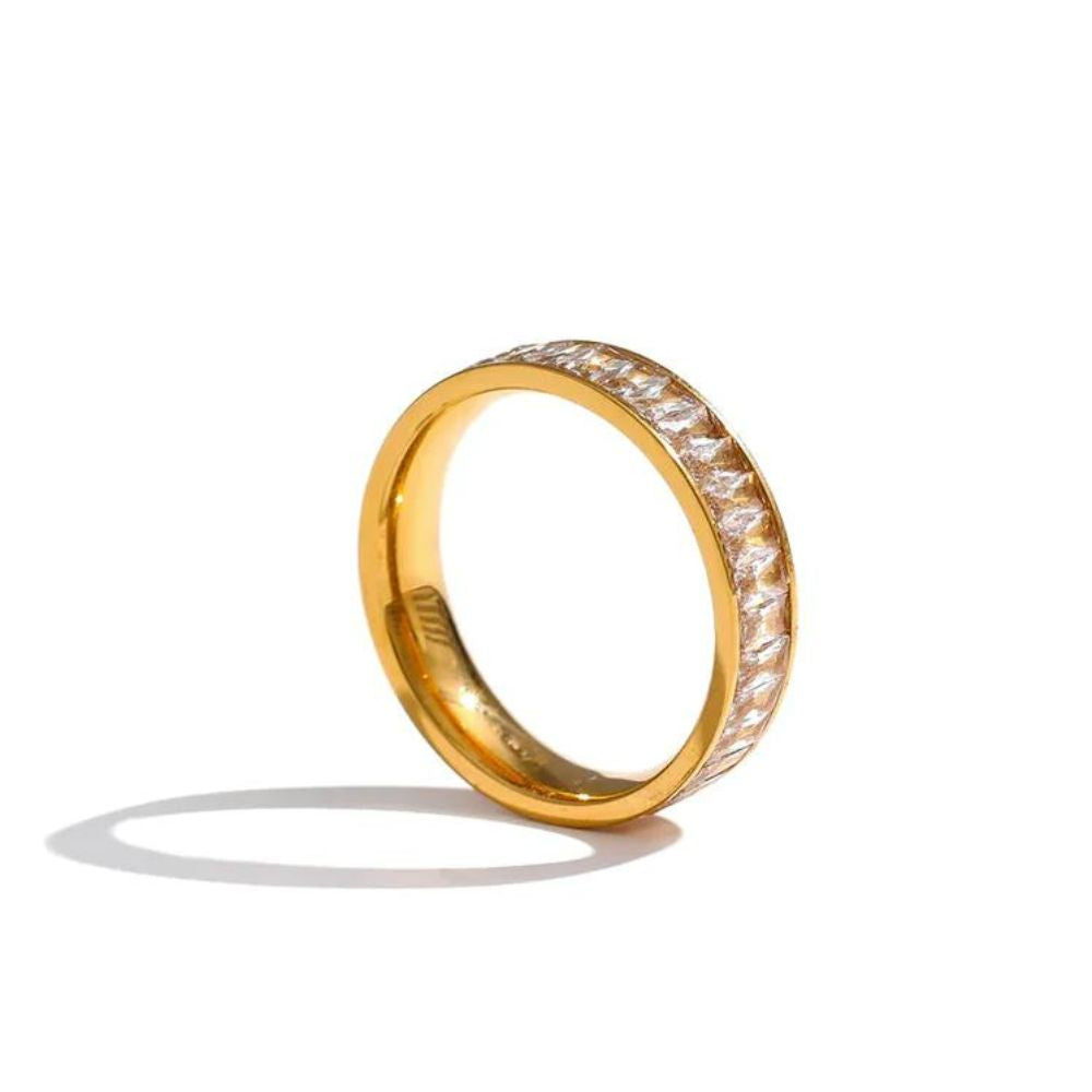 Woman gold plated ring. Father and Daughter Jewelry.