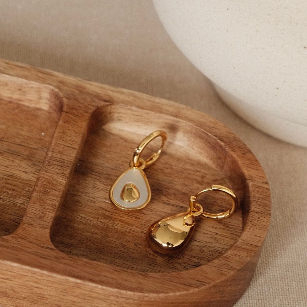 Woman’s gold plated earrings. Father and Daughter Jewelry.