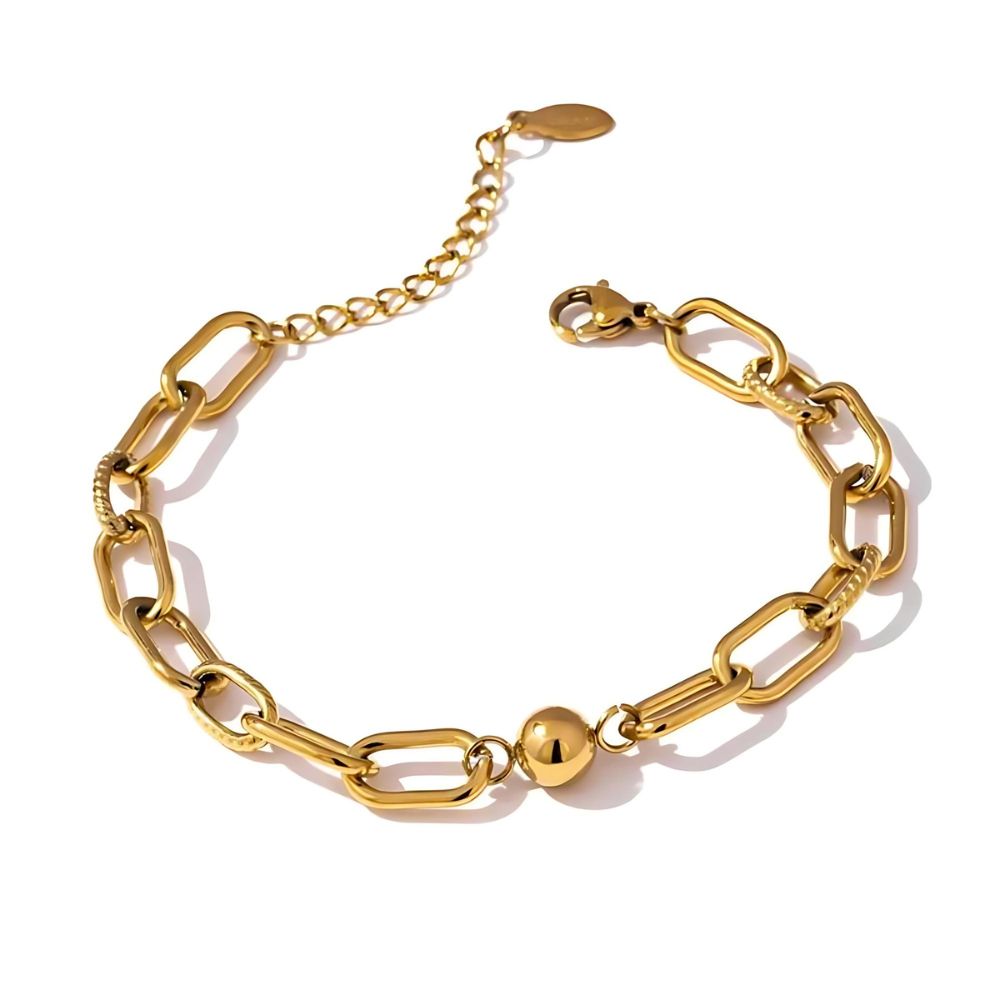 Woman’s gold plated bracelet. Father and Daughter Jewelry.