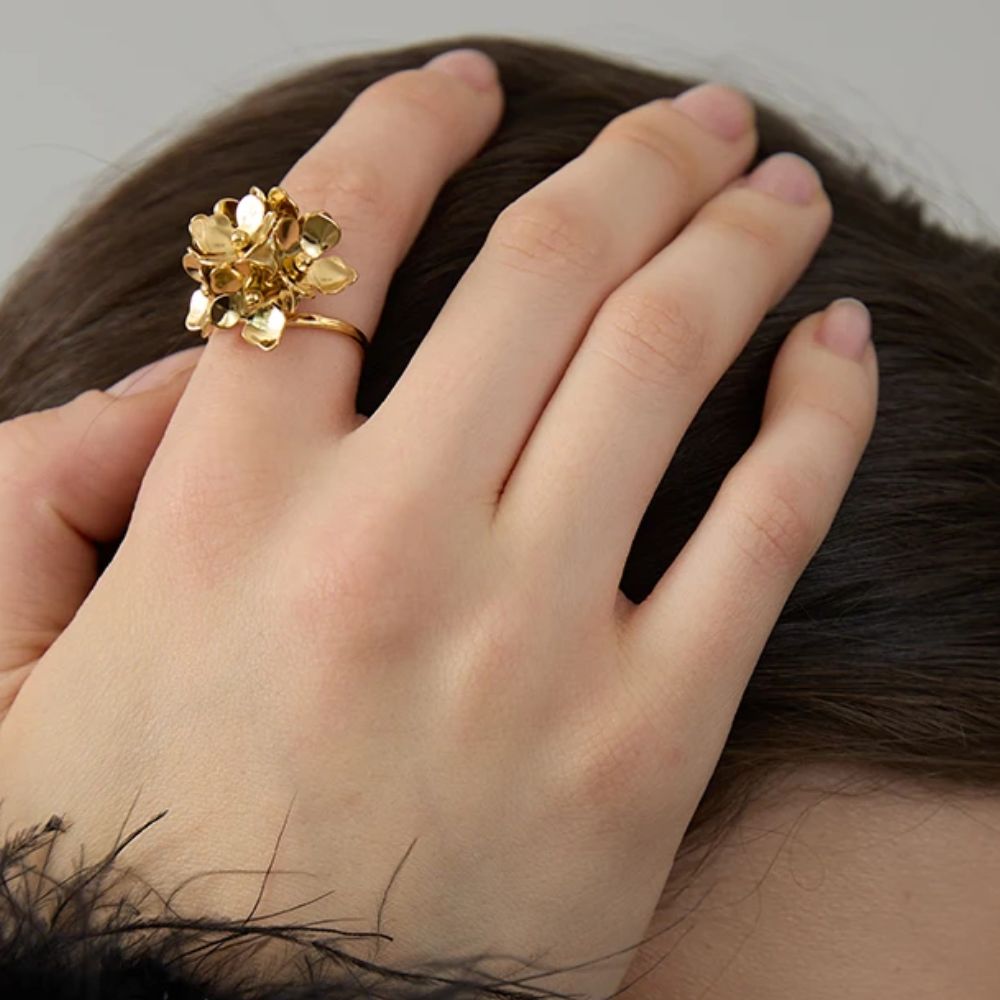 Woman’s gold plated ring. Father and Daughter Jewelry.