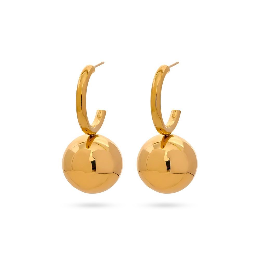 Woman’s gold plated earrings. Father and Daughter Jewelry.