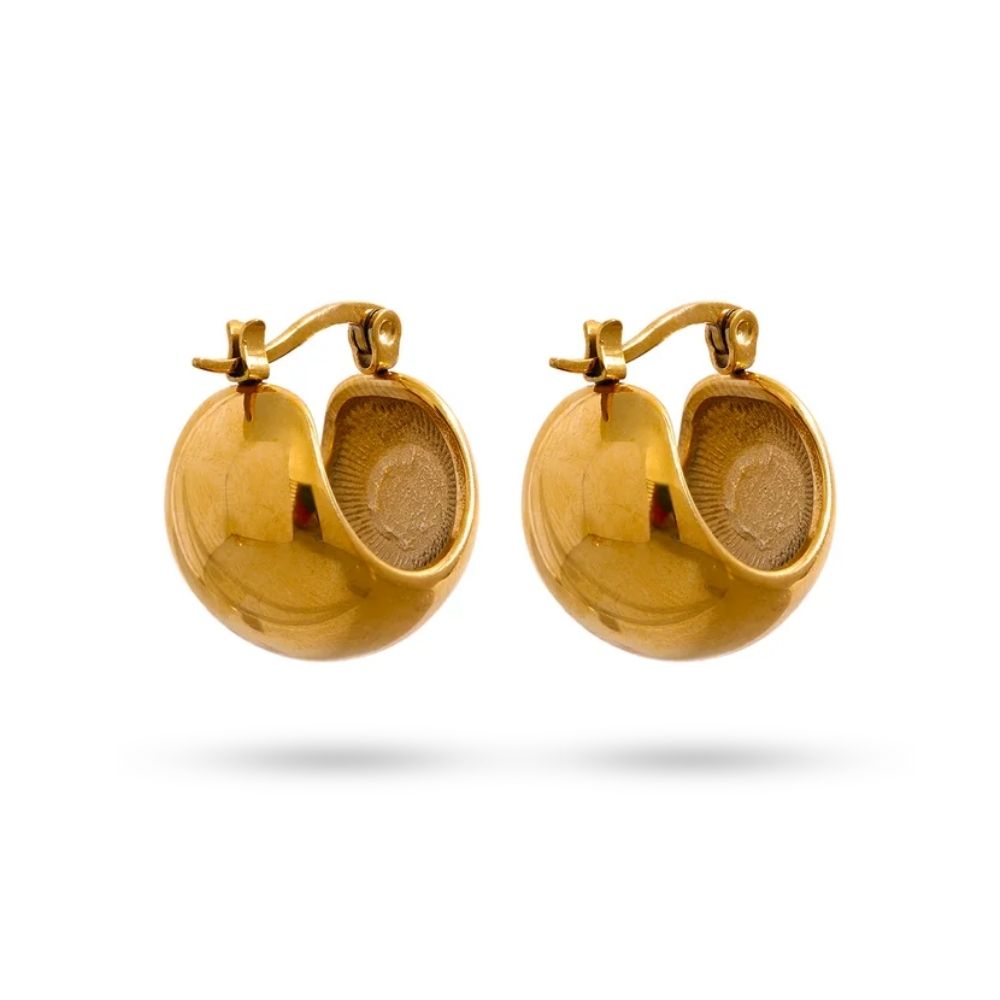 Woman gold plated earrings. Father and Daughter Jewelry.