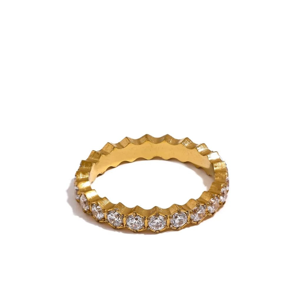 Woman’s gold plated ring. Father and Daughter Jewelry.