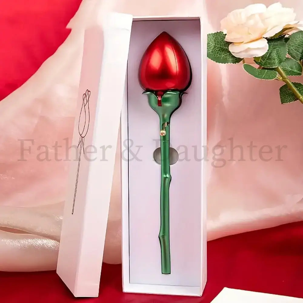 Blooming Rose Stem Ring Box