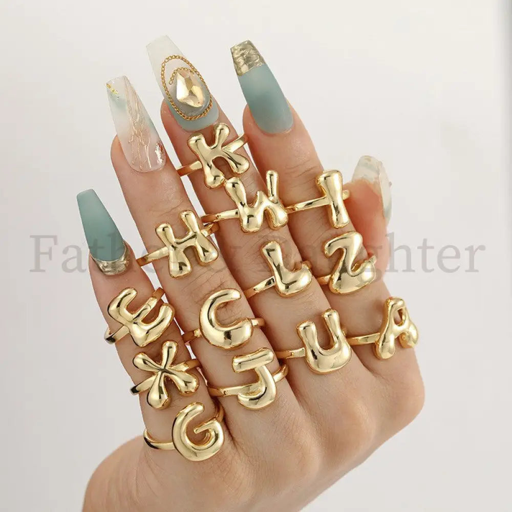 Chunky Gold Letter Ring Chunky Gold Letter Ring / A