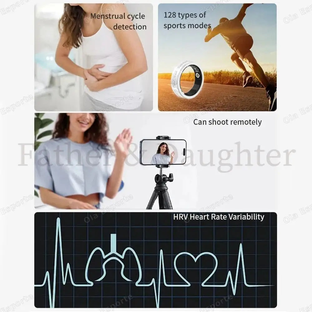 Diamond Inlaid Smart Ring