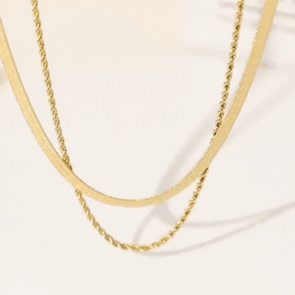 Dual Flow Necklace - Father and Daughter Jewelry