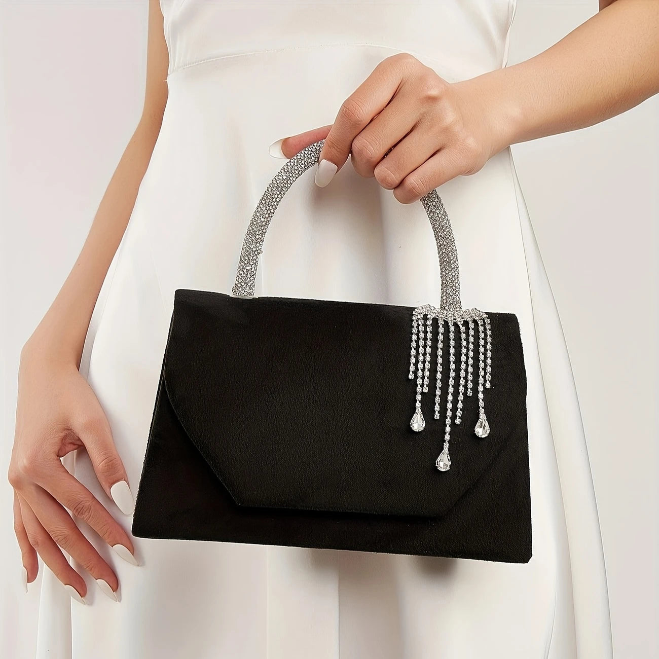Crystal Handle Evening Bag