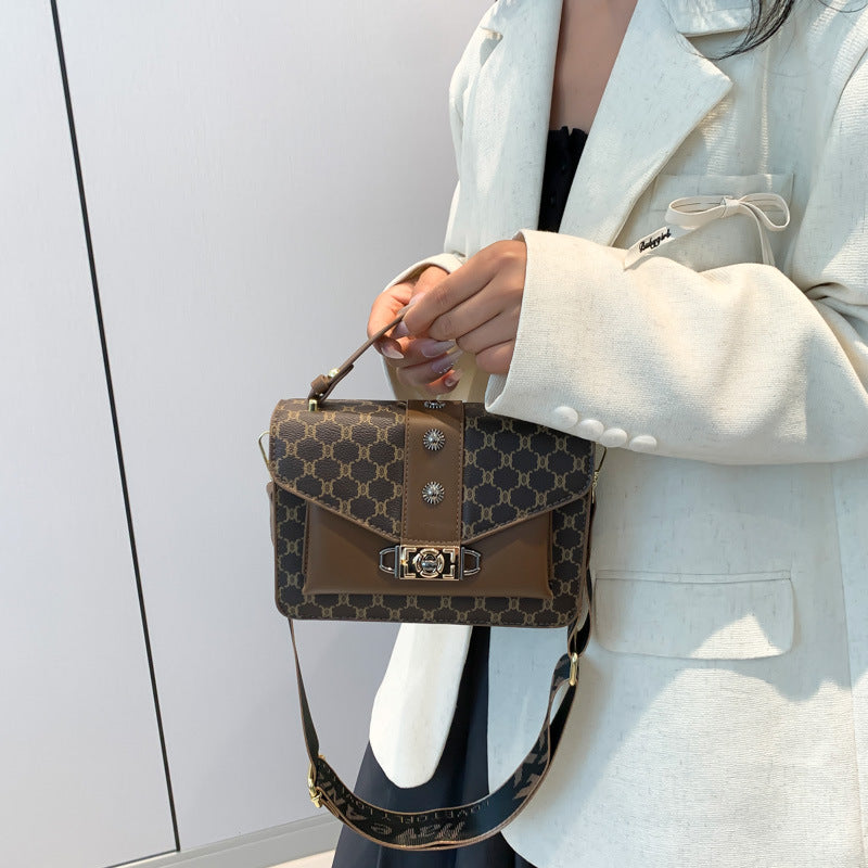 Elise Monogram Lock Crossbody Bag