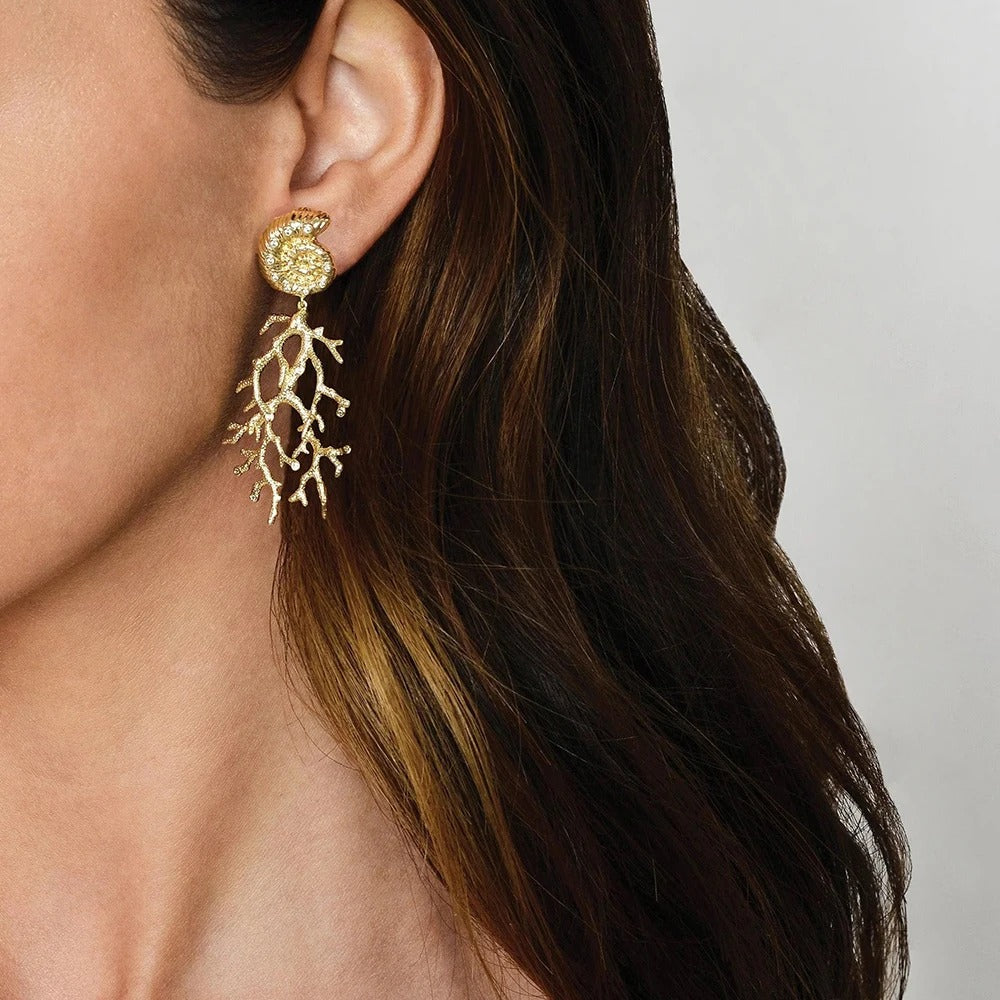 Coral Drop Earrings