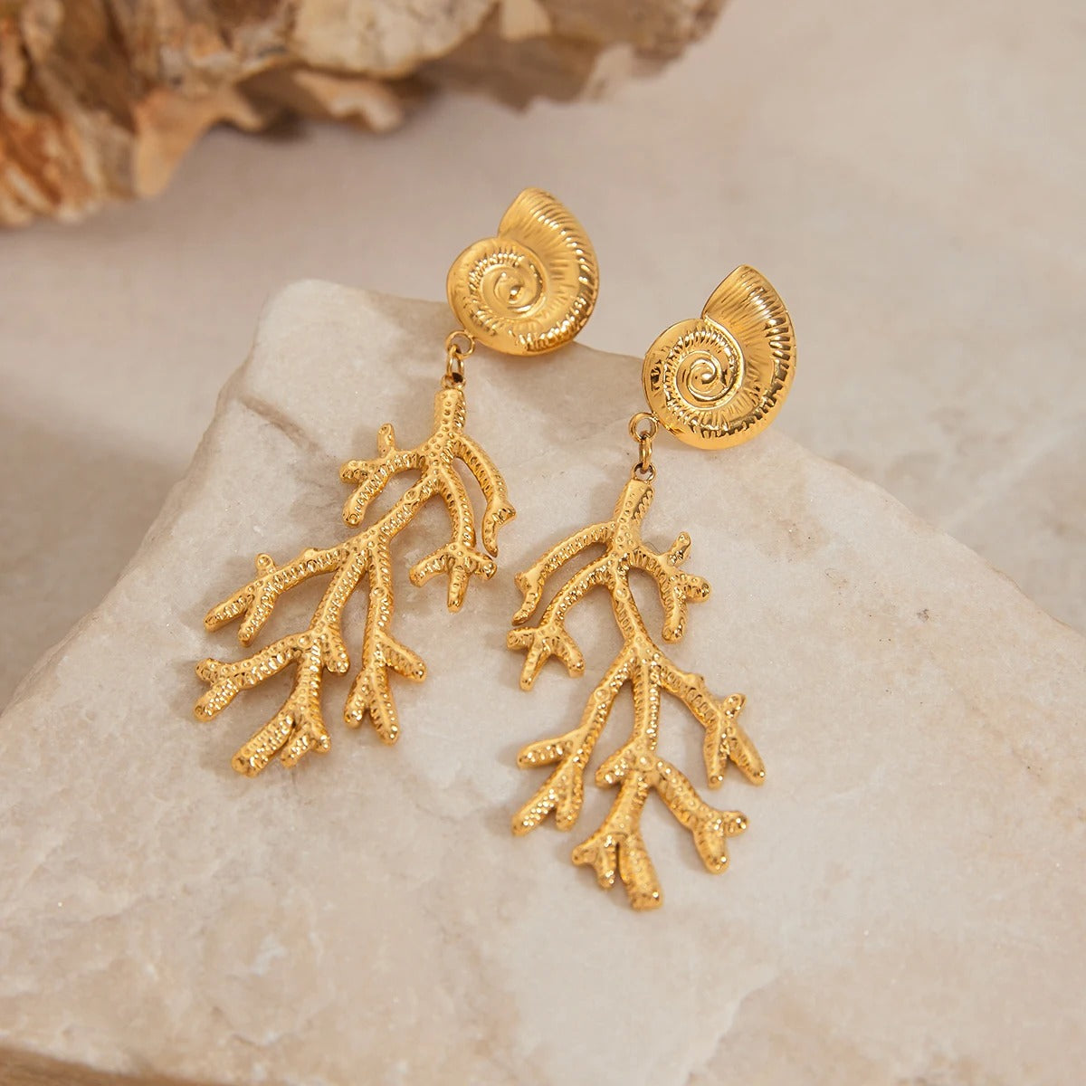 Coral Drop Earrings
