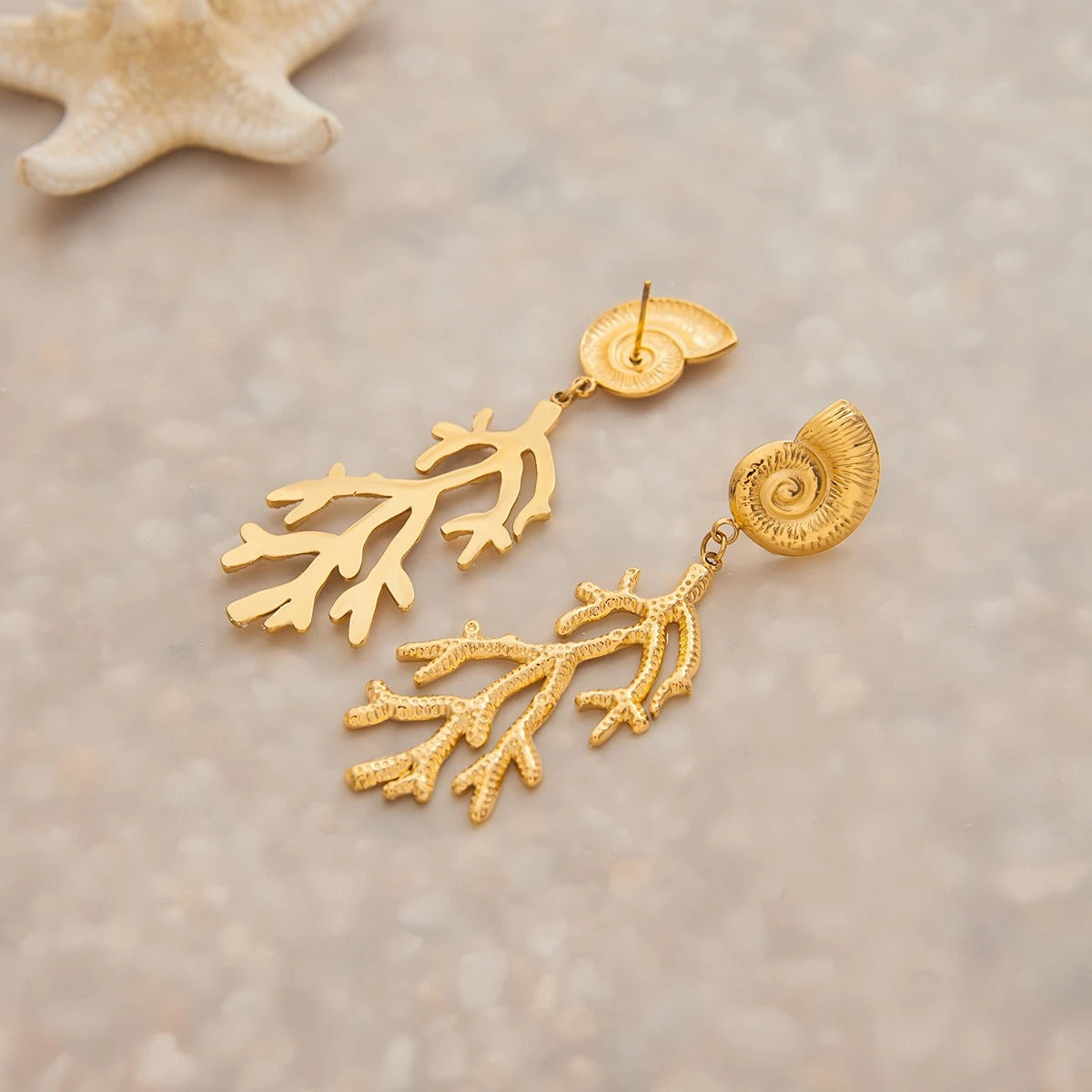 Coral Drop Earrings