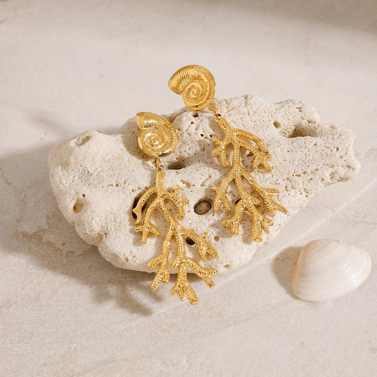 Coral Drop Earrings