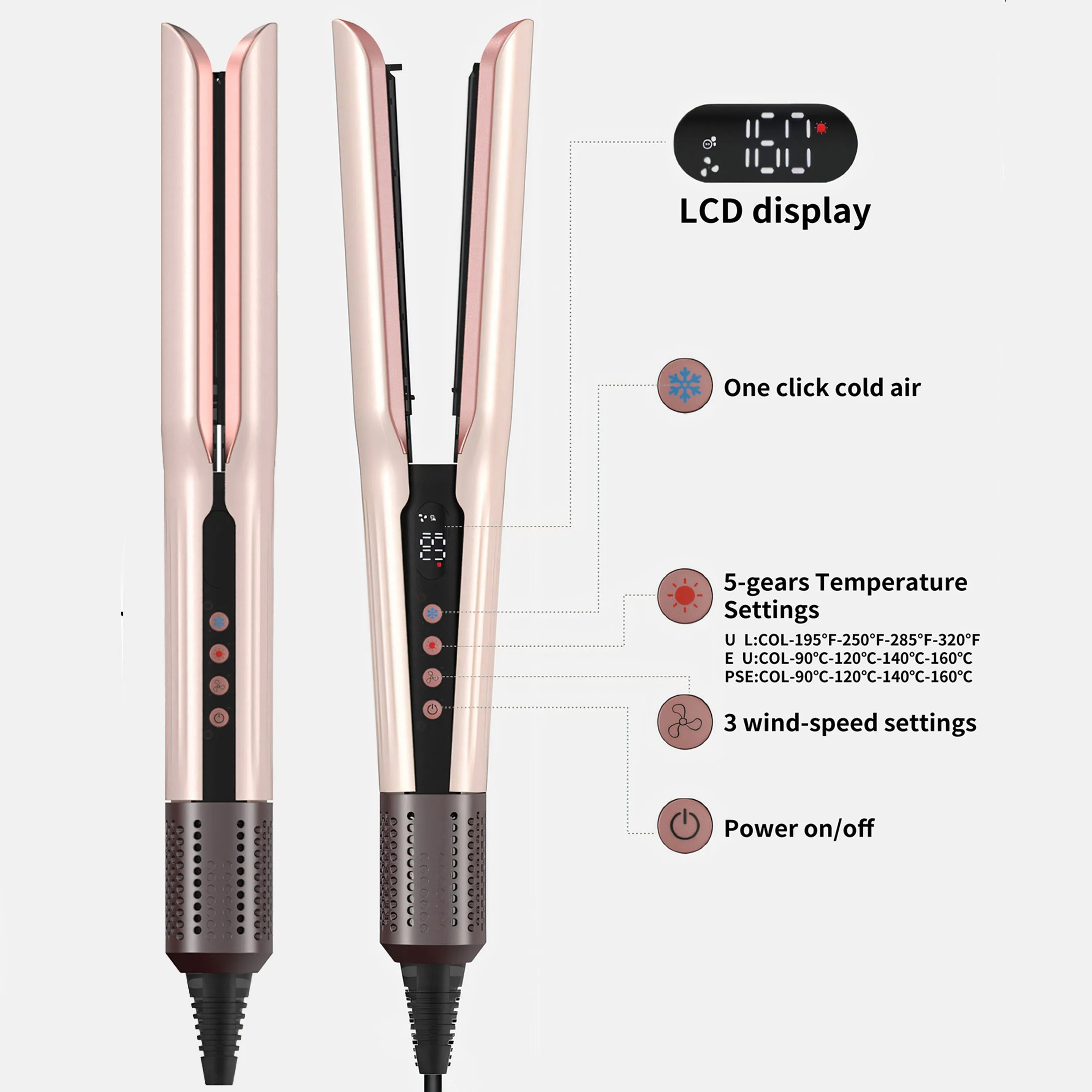 3-in-1 Hair Straightener & Dryer