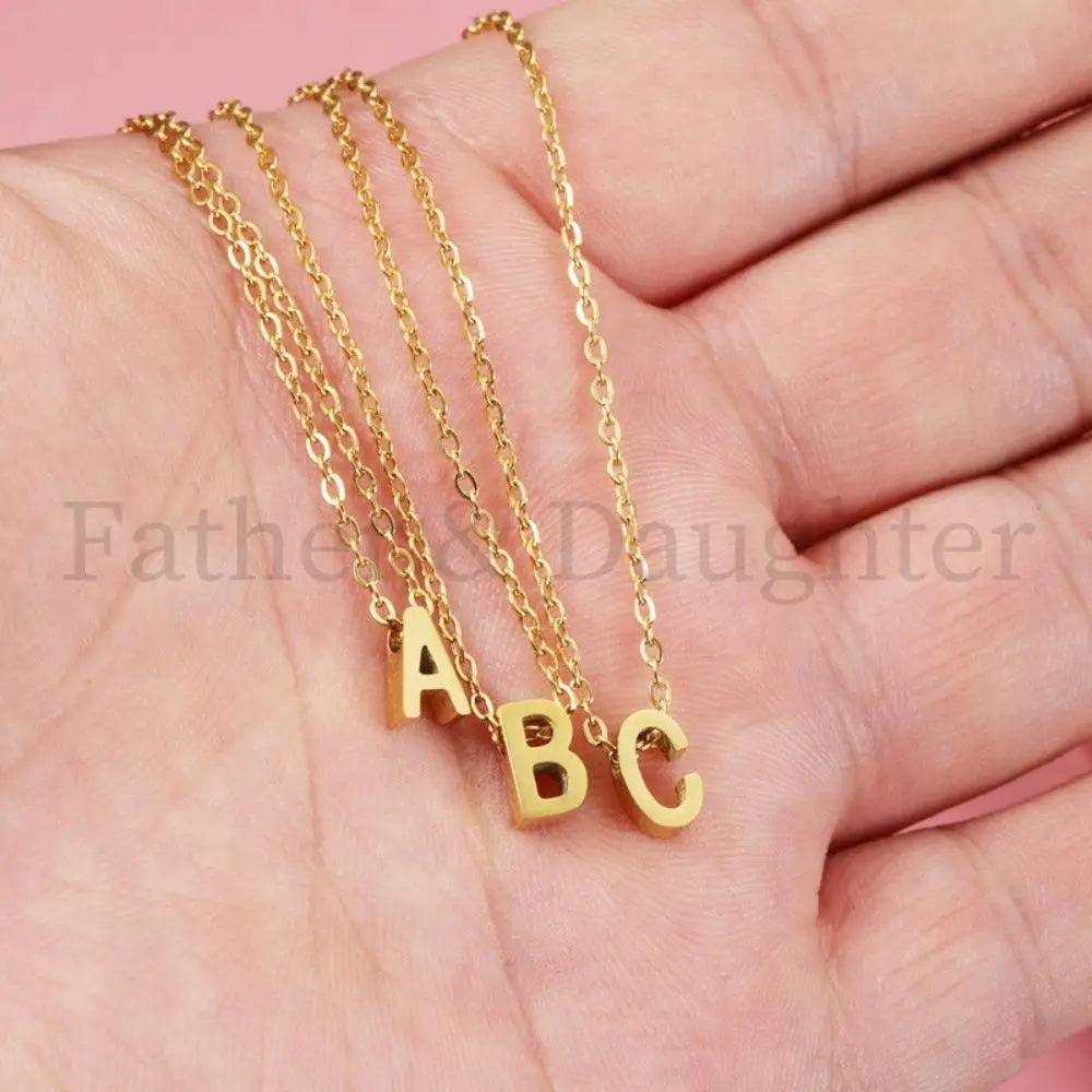 Mini Letter Necklace - Father and Daughter Jewelry
