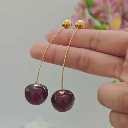Cherry Drop Earrings