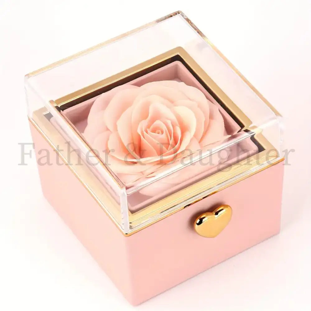 Rose Cube Jewellery Box Pink