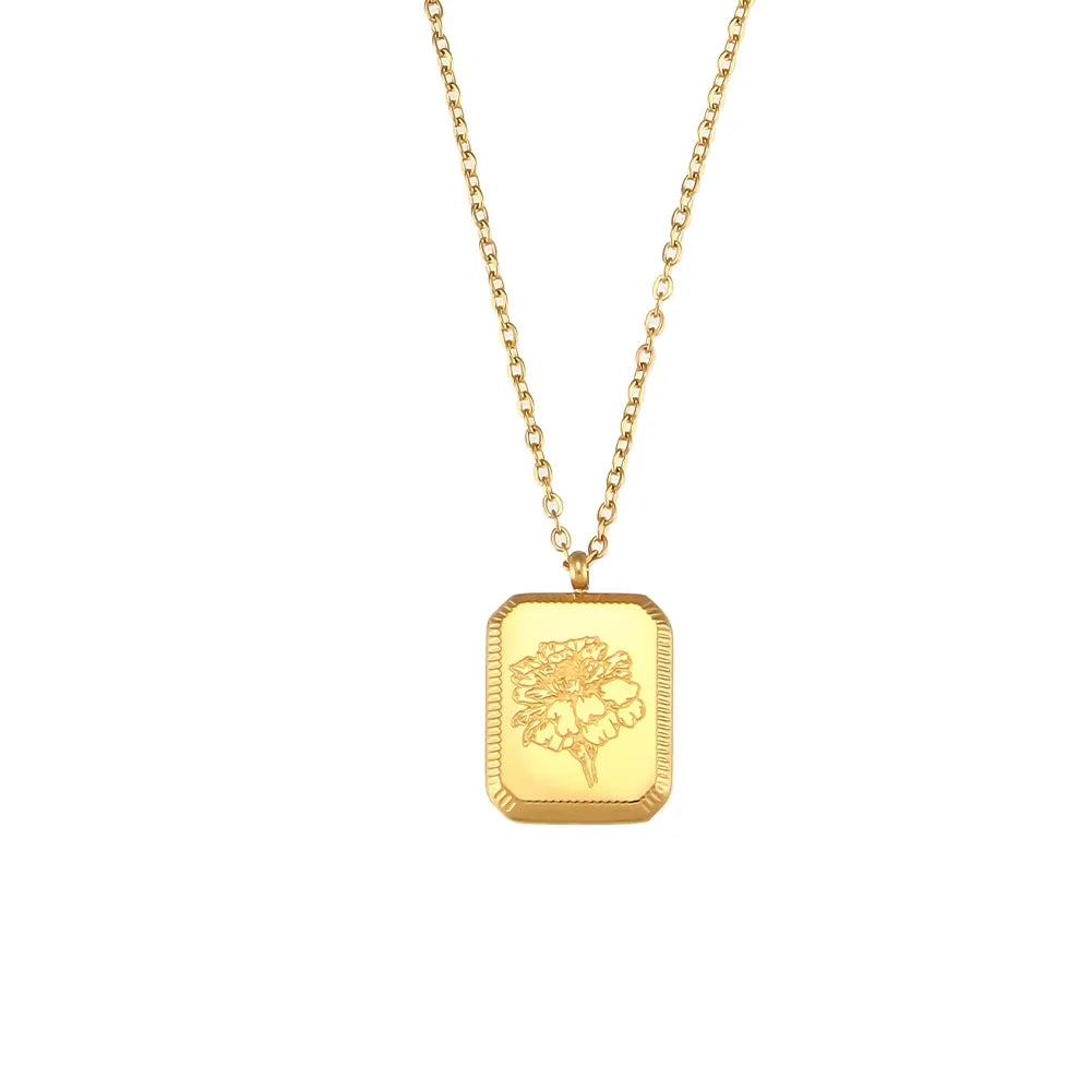 Golden Floral Necklace