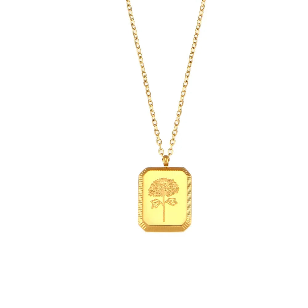 Golden Floral Necklace